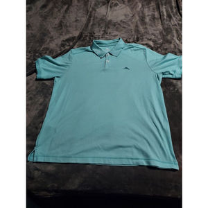Tommy Bahama Mint Green Short Sleeve Collared Polo Shirt Large Supima Cotton